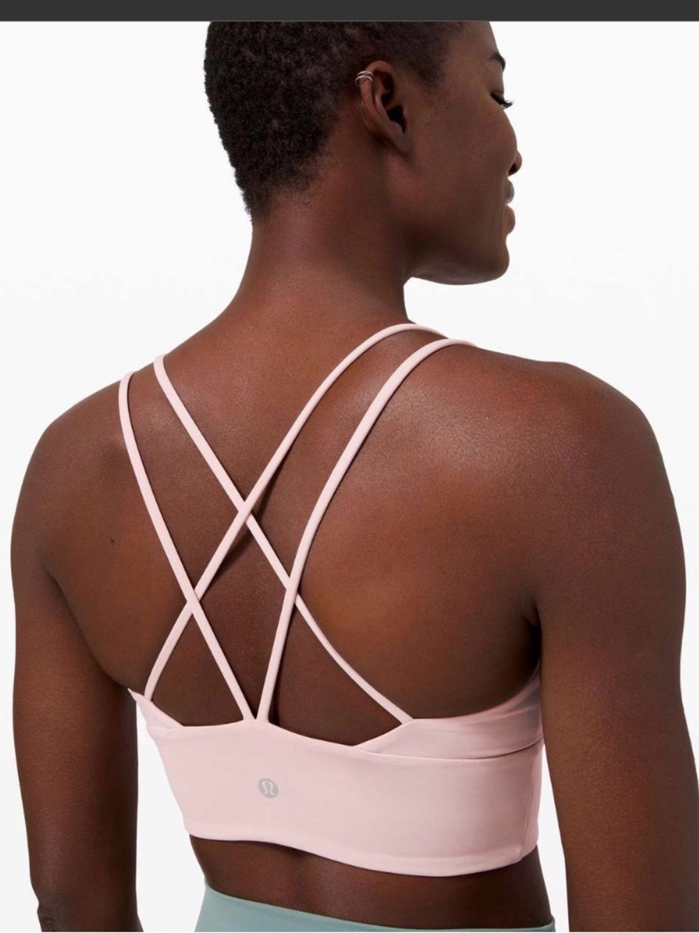 lululemon athletica Blush Pink Strappy Crossback Sports Bra